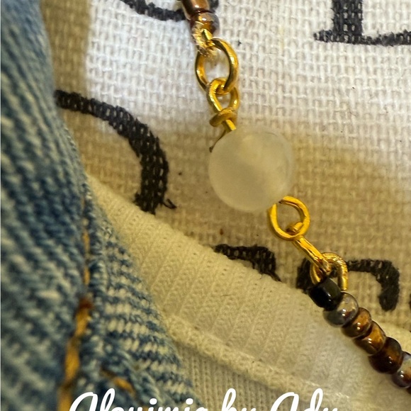 SELENITE GOLD CHOKER NECKLACE - Picture 3 of 3